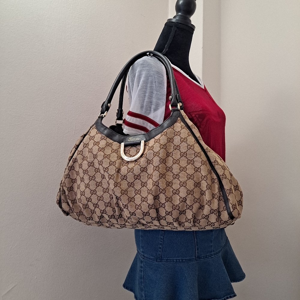 Gucci GG Canvas Abbey D-Ring Shoulder Bag